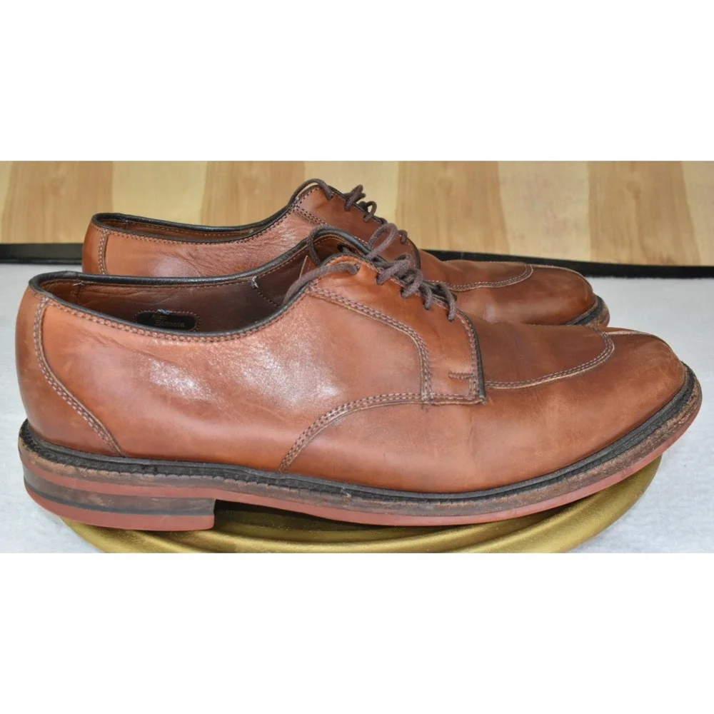 Allen Edmonds Walton Men's Shoes Size 11.5 Split Toe Oxford Derby Brown Leather